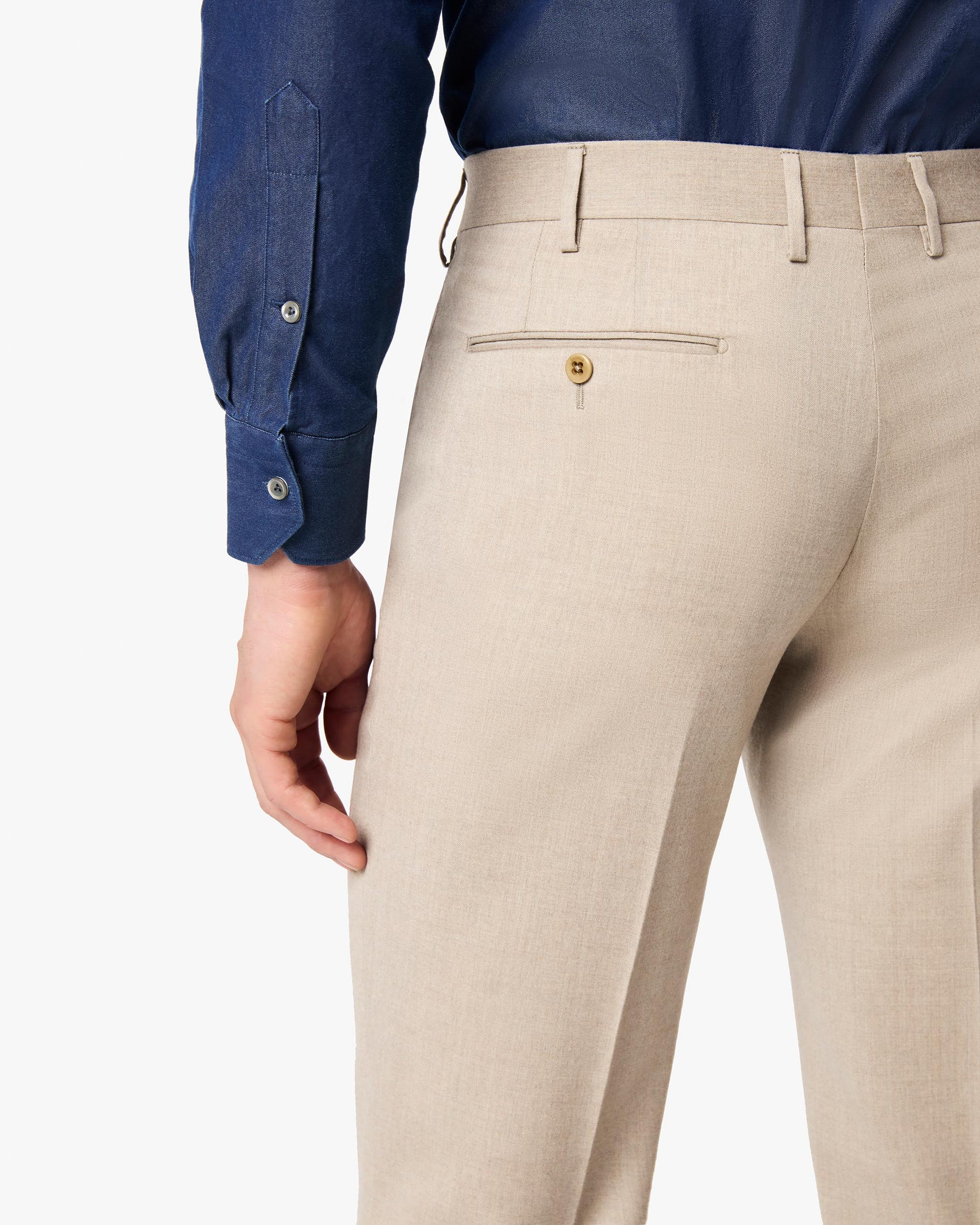 Parker 110s Light Stretch Flannel Trouser