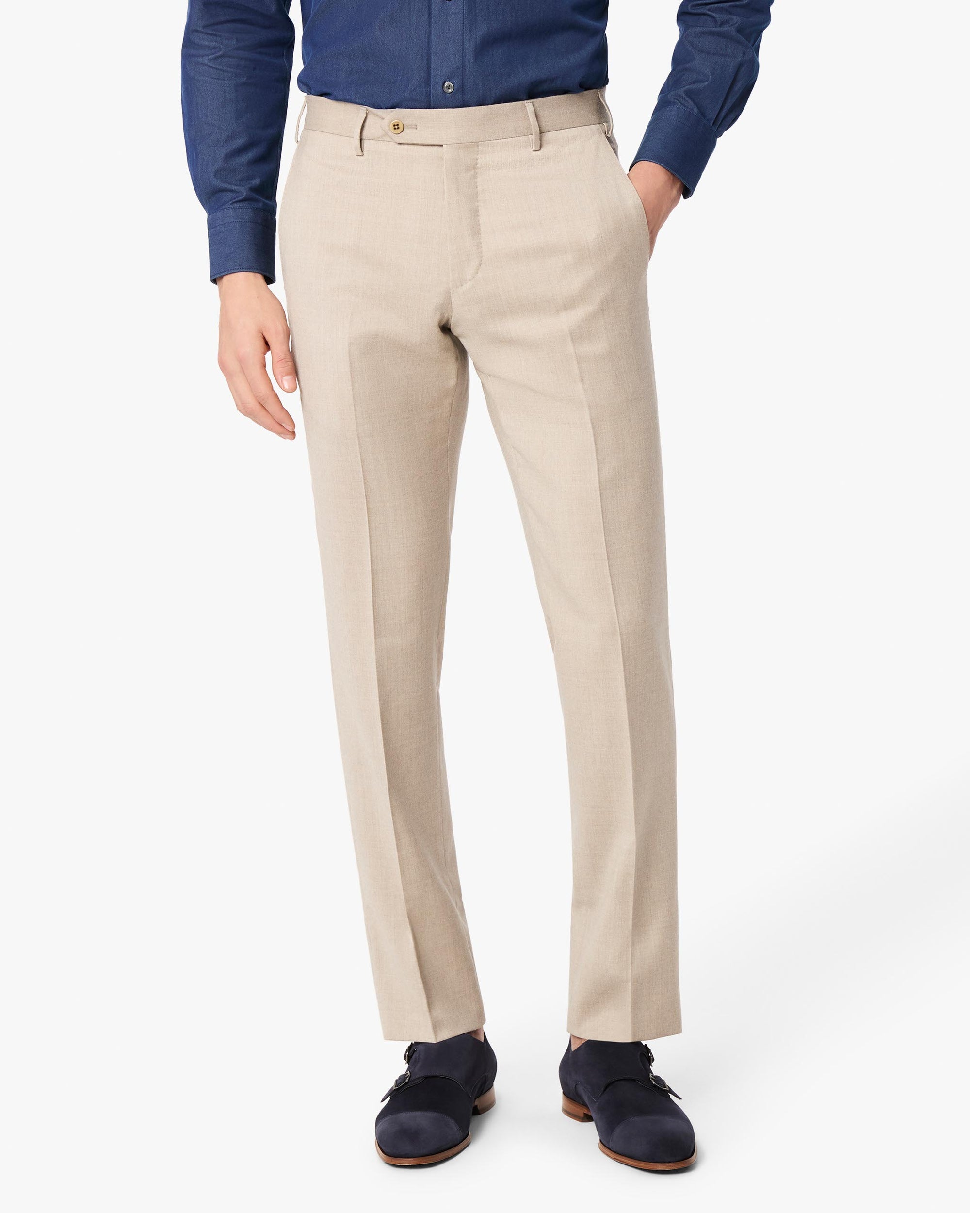 Parker 110s Light Stretch Flannel Trouser