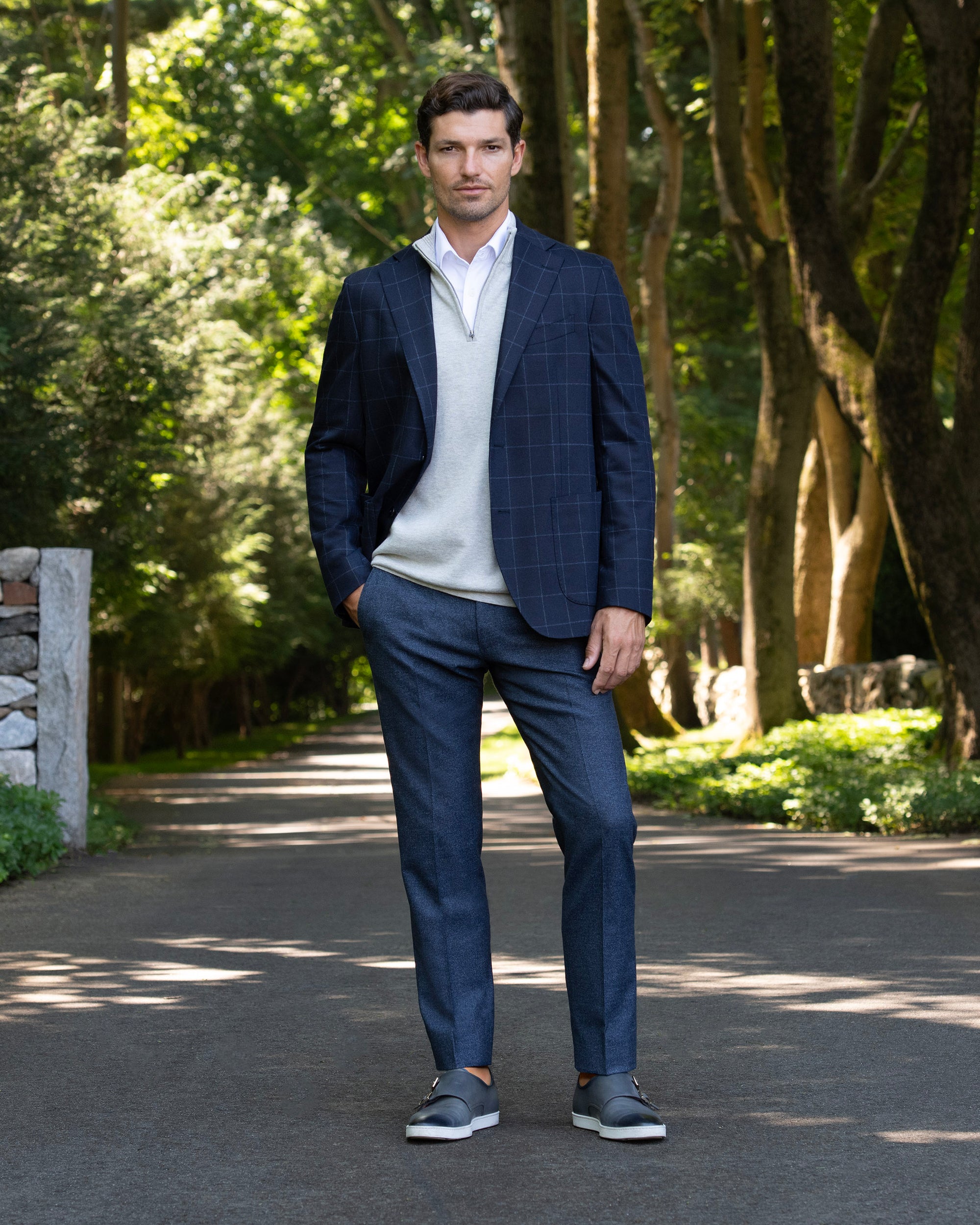 Parker 110s Light Stretch Flannel Trouser