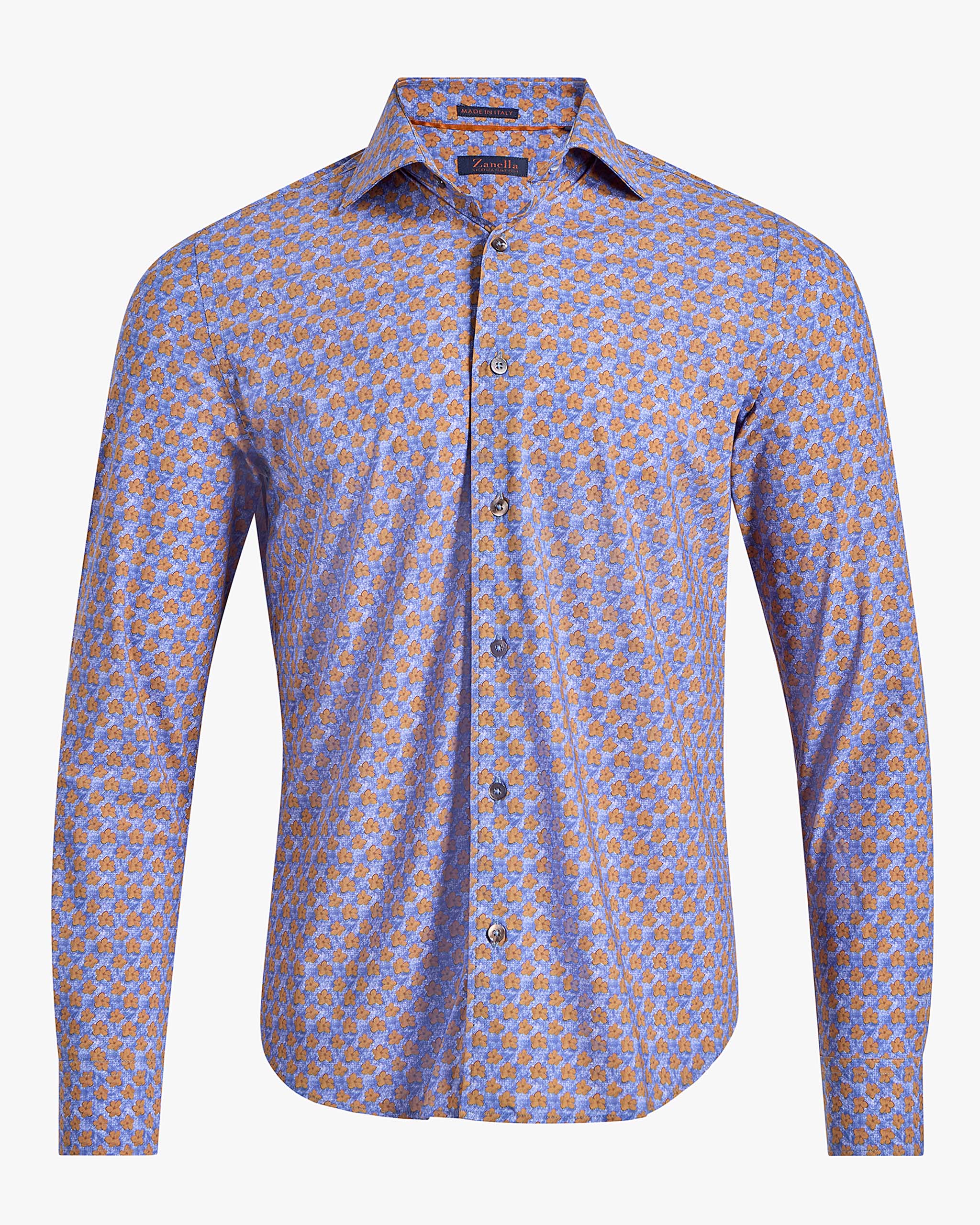 floral long sleeve dress shirt mens Zanella Men's Flowers Shirt