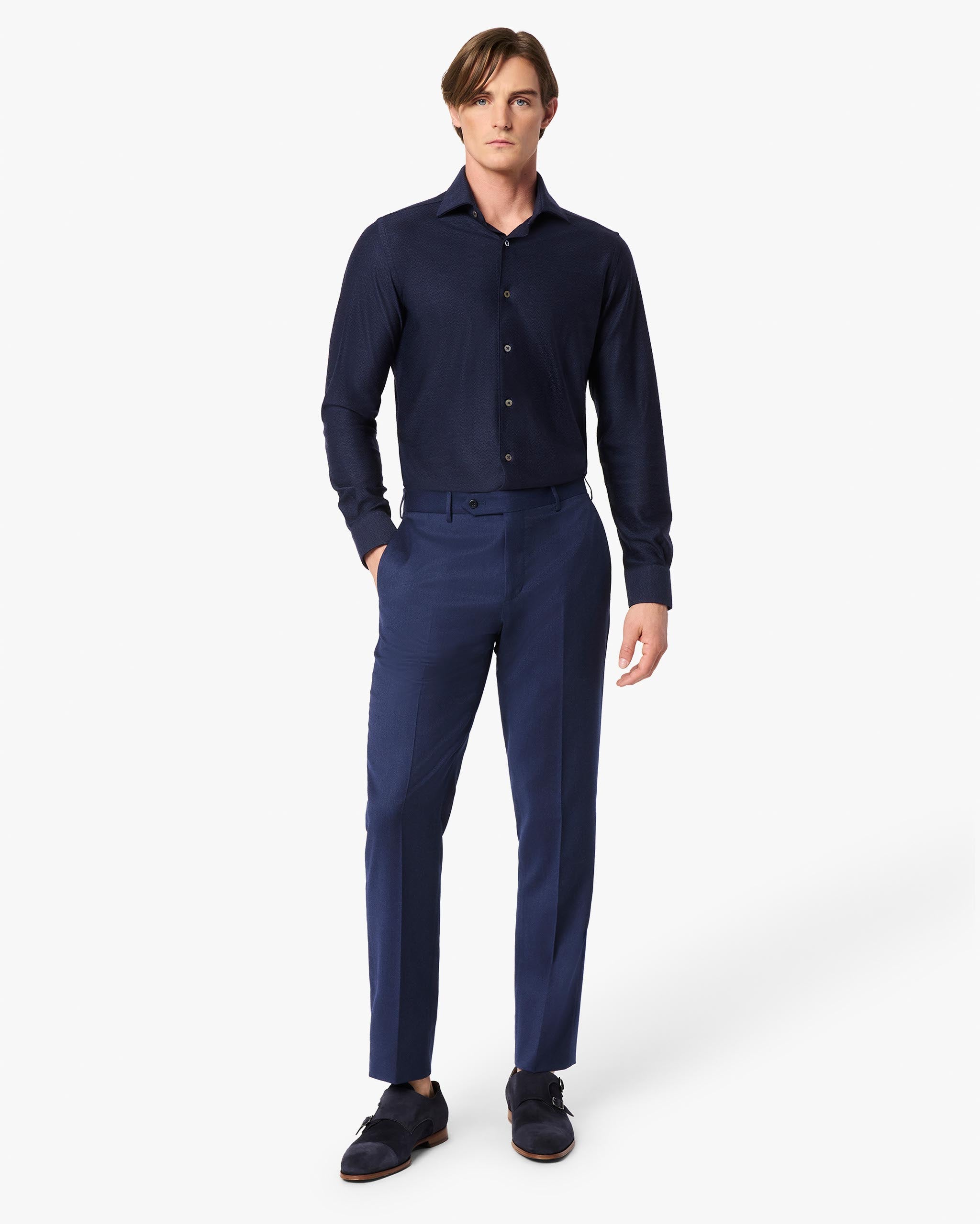 Parker 110s Light Stretch Flannel Trouser