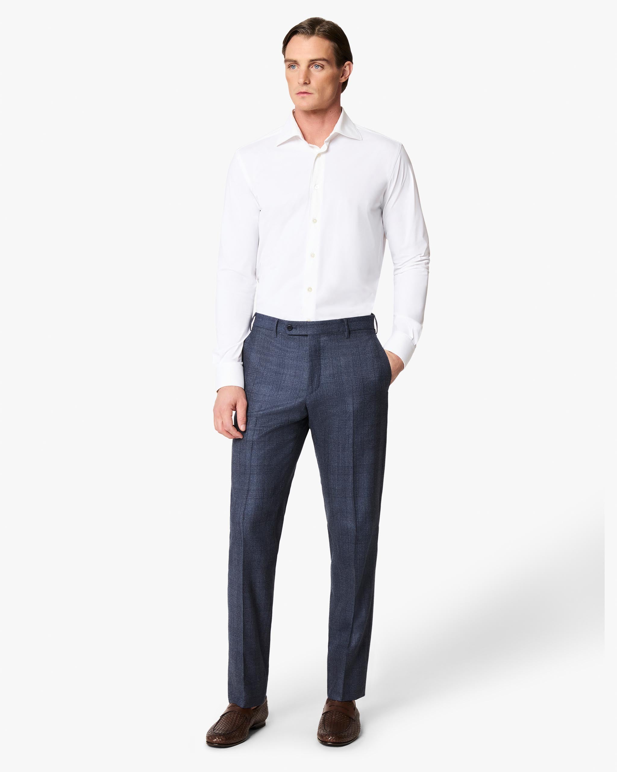 Parker Super 120s Flannel Trouser
