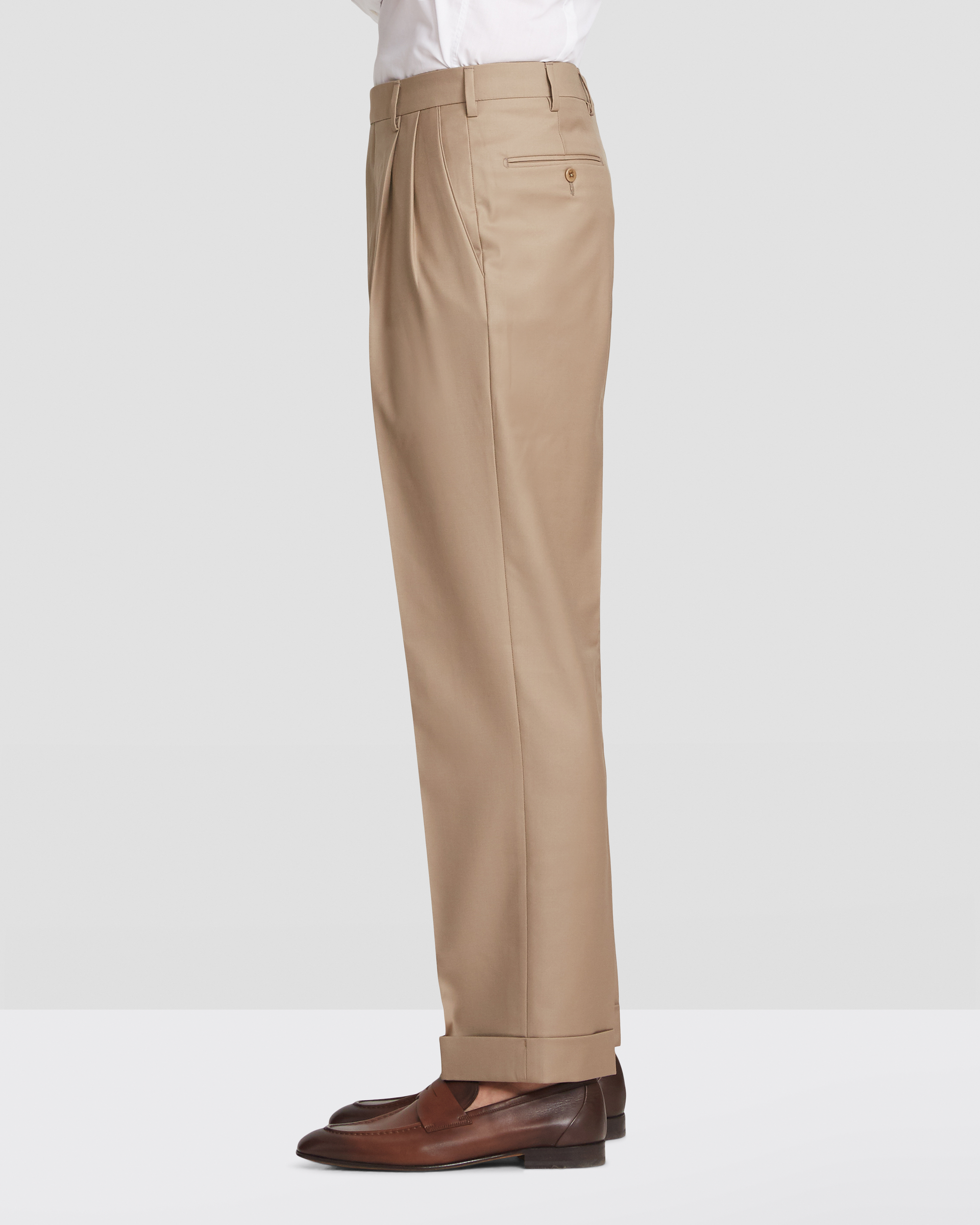 Bennett Wool Double Pleated Trousers