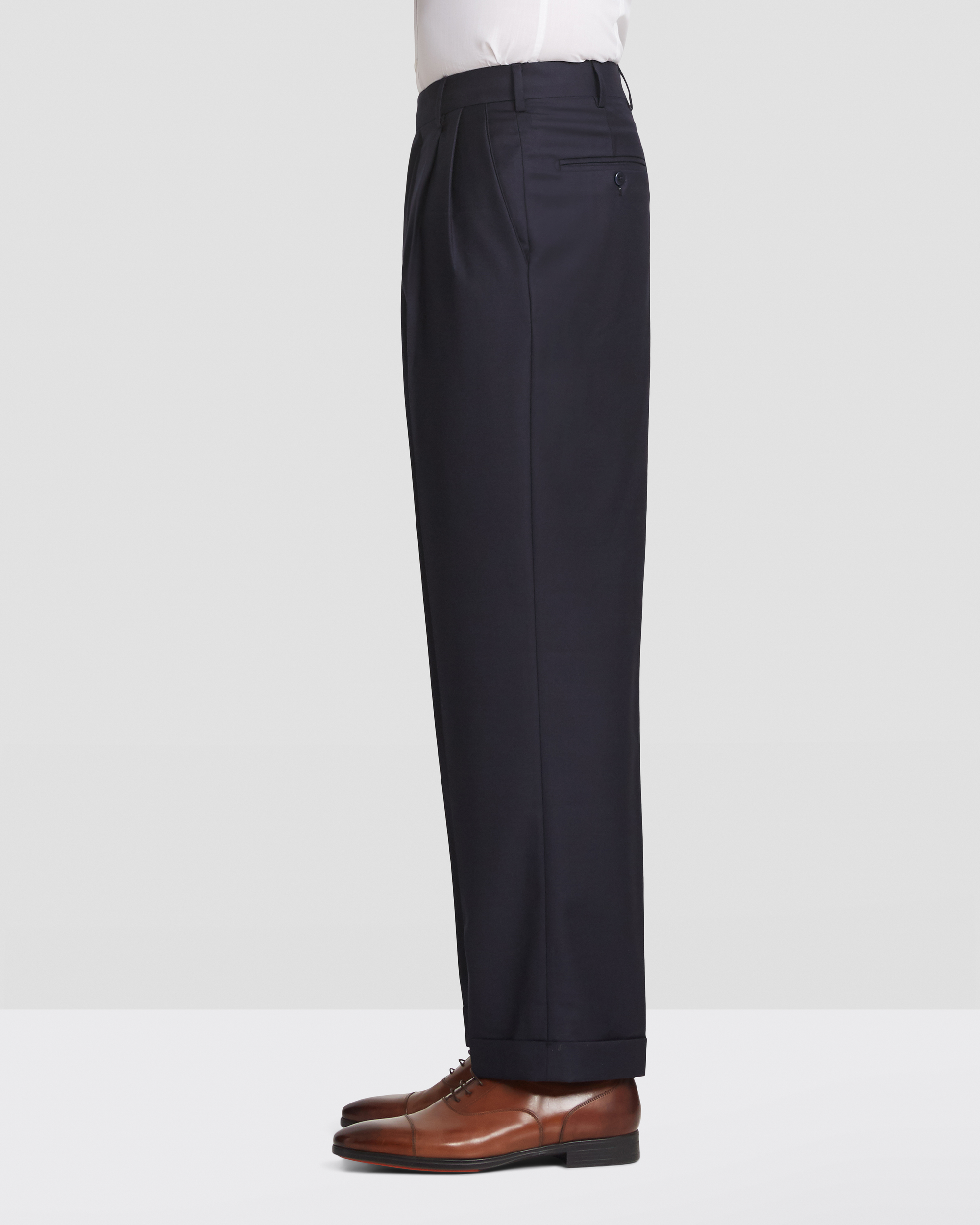 Bennett Wool Double Pleated Trousers