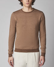 Jacquard Merino Crewneck Sweater