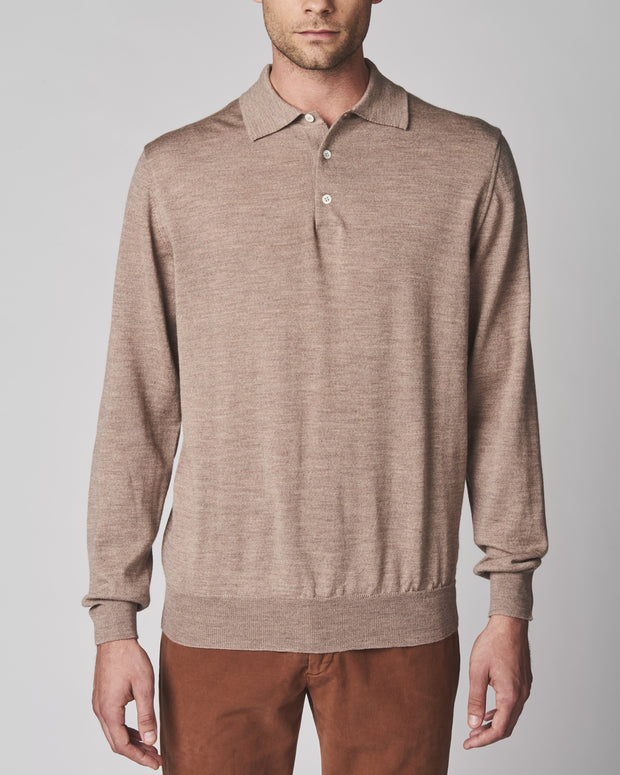 Merino Basic Long Sleeve Polo